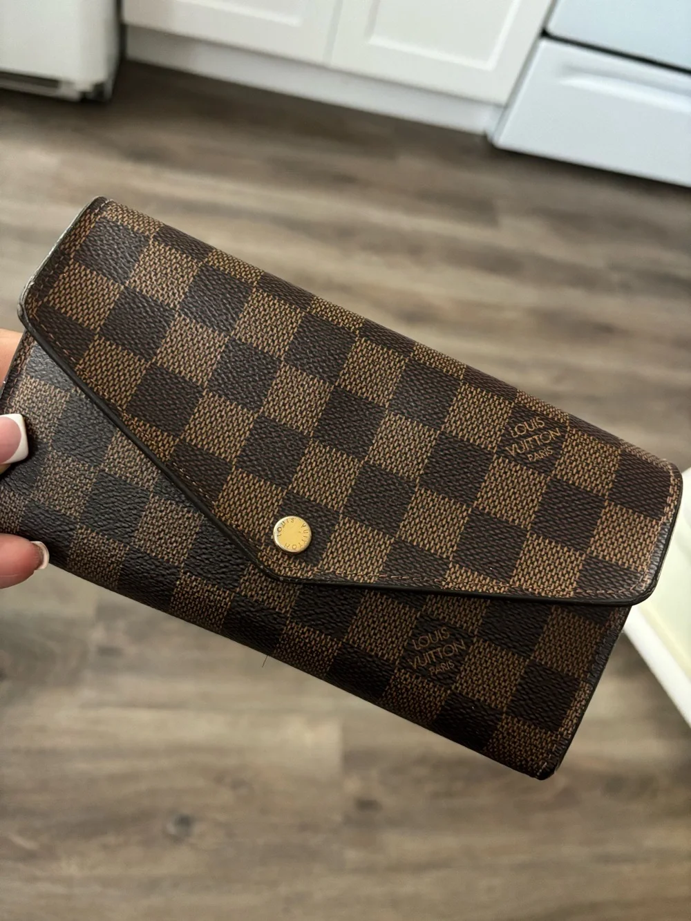 Louis Vuitton Brown Damier Sarah wallet